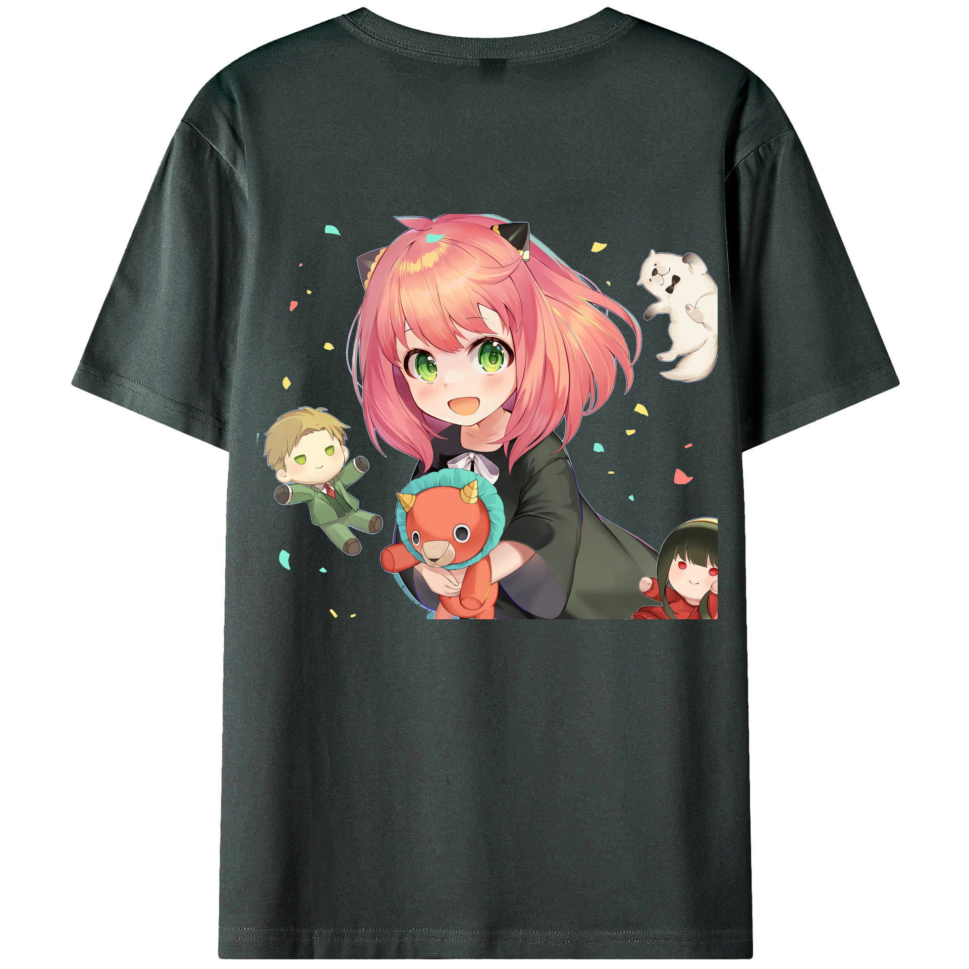 （画像用） SPY×FAMILY间谍家家酒 綿100％ メンズ半袖Tシャツ（バックプリント） 通気性